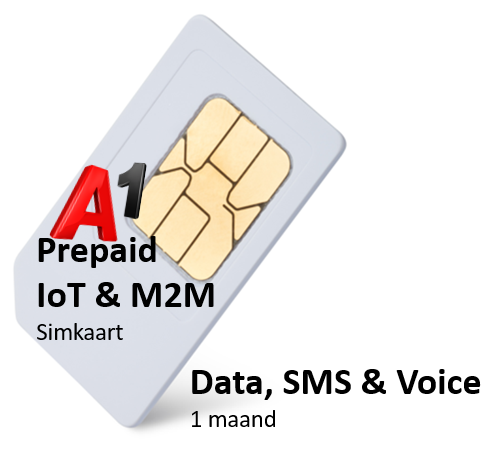 Prepaid - 50MB + 10sms +10min. spraak data bundel - ​ 1 maand - M2M & IoT SIM-kaarten