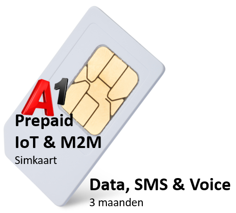 Prepaid - 5MB + 10sms +10min. spraak data bundel - ​ 3 maanden - M2M & IoT SIM-kaarten