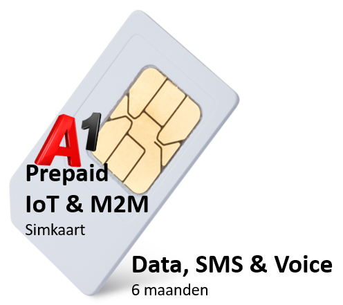 Prepaid - 5MB + 10sms +10min. spraak data bundel - ​ 6 maanden - M2M & IoT SIM-kaarten