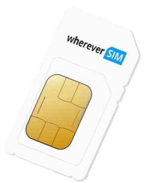 Wherever Flex simkaart - 5MB - maandelijks opzegbaar - mogelijkheid voor Data, SMS (mo/mt) & Voice (mo/mt) Excl. simkaart!