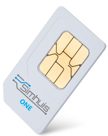 Simhuis ONE - Europa - 100MB (2G/4G/LTE/5G/LTEM simkaart met mogelijkheid voor Data, SMS (mo/mt) & Voice (mo/mt) Excl. simkaart!