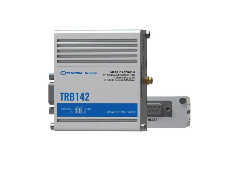 TELTONIKA TRB142 LTE/4G RS232 Industriële gateway TELTONIKA TRB142 LTE/4G RS232 Industriële gateway
