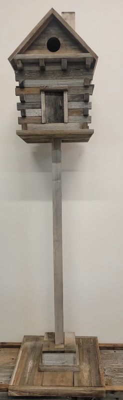 Bird House Log house on stand