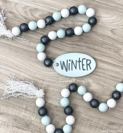 Accessory Winter Oval Tag Garland