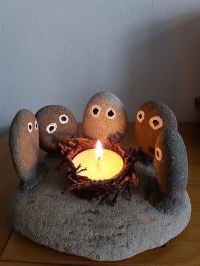 Rock campfire