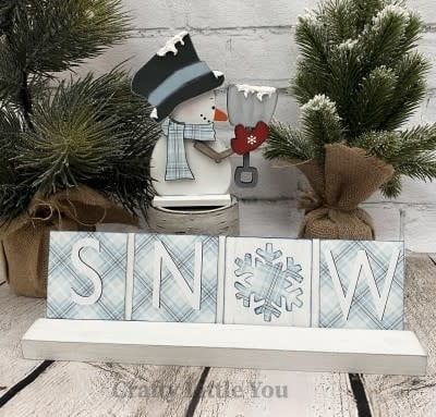 Word Tile Snow
