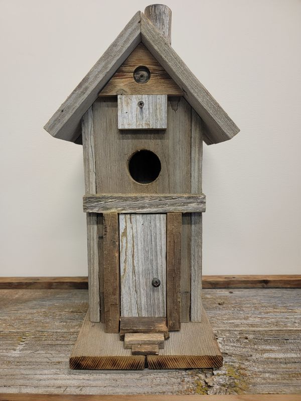 Bird House tall with doors and steps