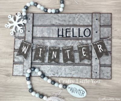 Hello Pallet Winter Banner