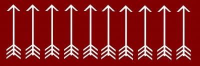 Vinyl Arrows for Grooved Heart