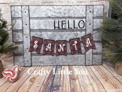 Hello Pallet Santa Banner