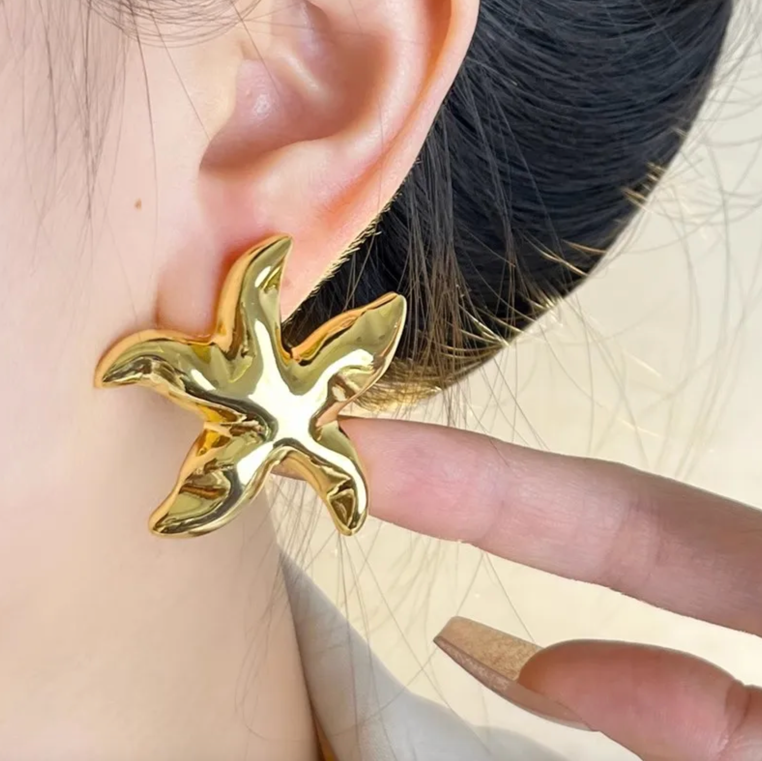 Vintage Starfish Stud Earrings