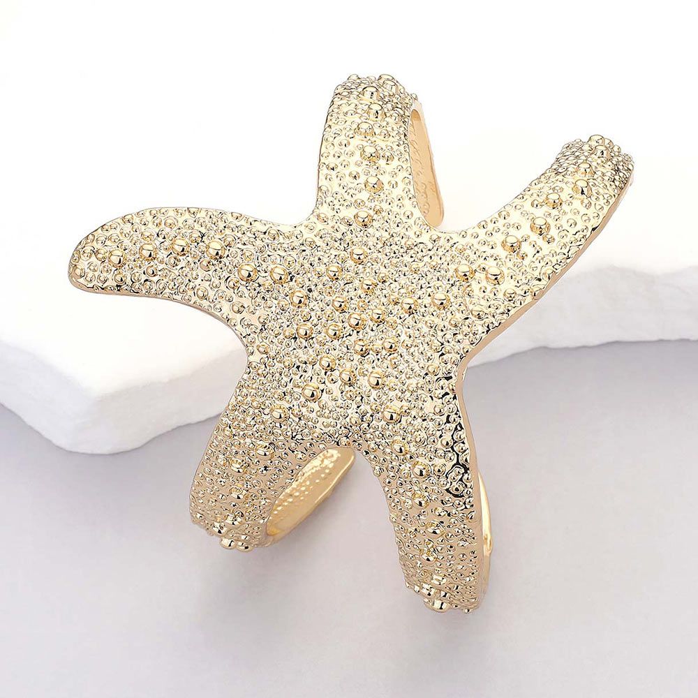 Textured Starfish Cuff Bracelet