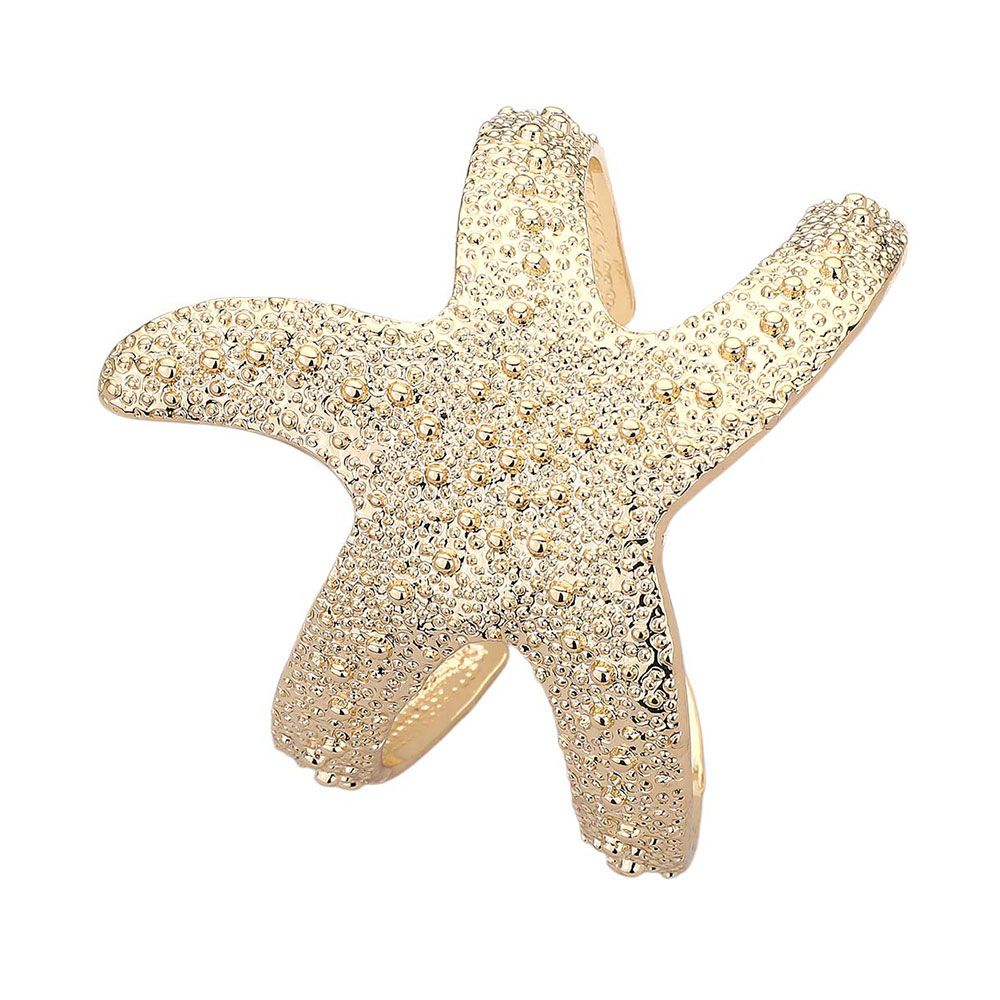 Textured Starfish Cuff Bracelet