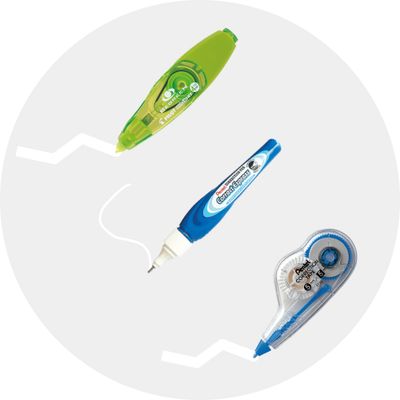 Correction Tapes and Pens