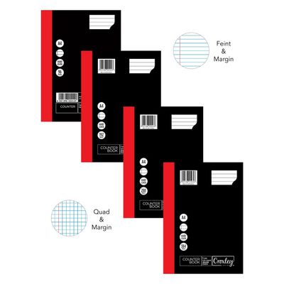 Croxley A4 Hard Cover Counter Books