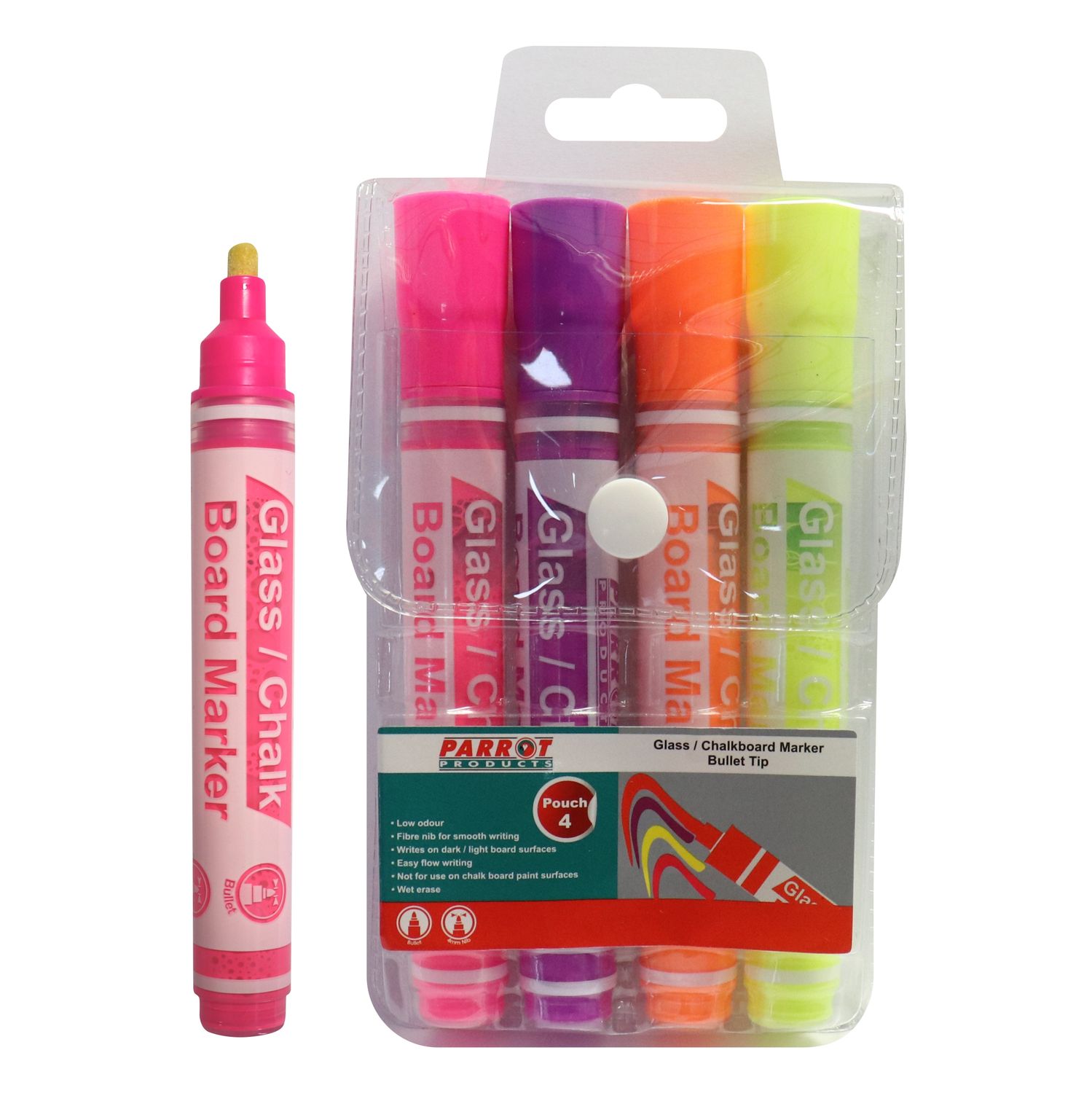 Parrot Glass / Chalkboard Markers