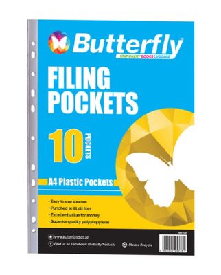 Butterfly Filing Pockets - A4