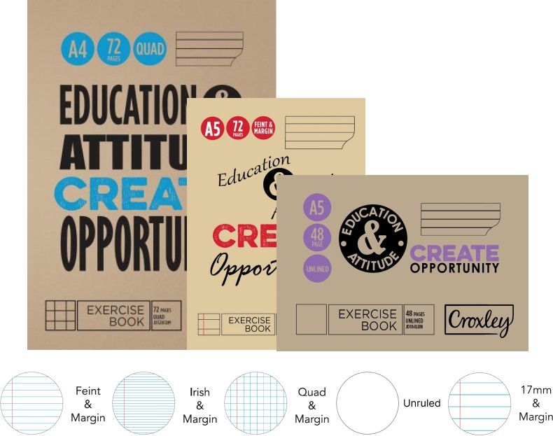 Croxley A4 Soft Cover Exercise Books