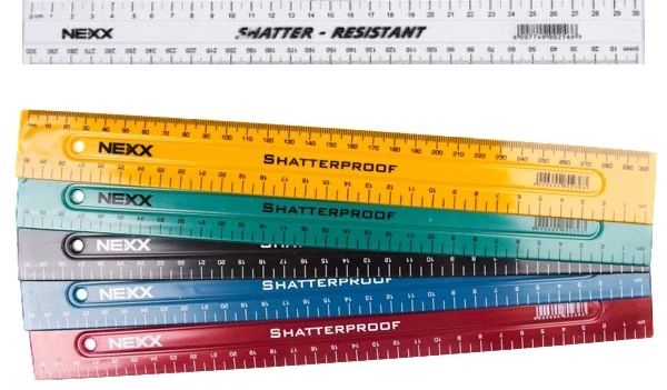 Nexx 30cm Shatterproof Rulers