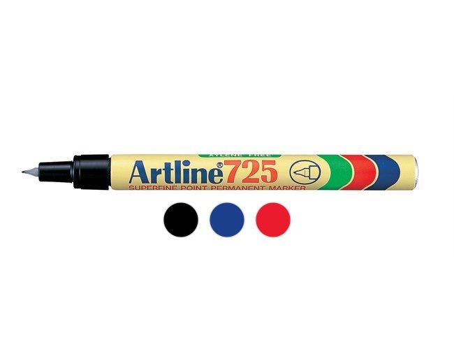 Artline - Extra Fine Permanent Marker - EK725 - 0.4mm Tip
