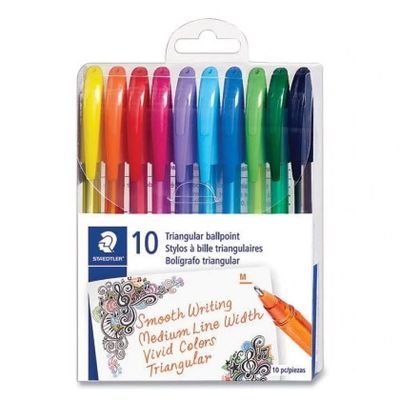 Staedtler Colour Ballpoint Pens - 10 Colours