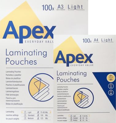 Apex Laminating Pouches - 150 Micron