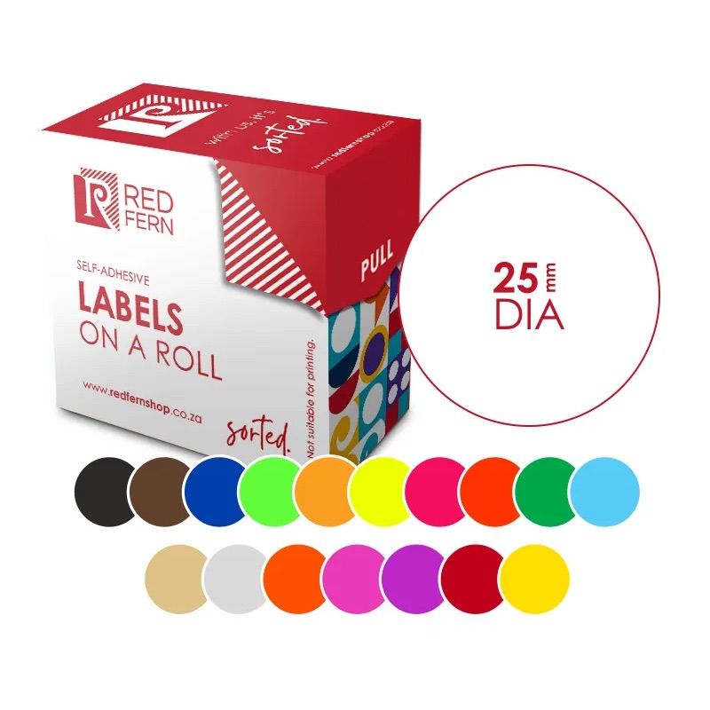 Redfern Round Colour Code Rolls - 25mm (C25)