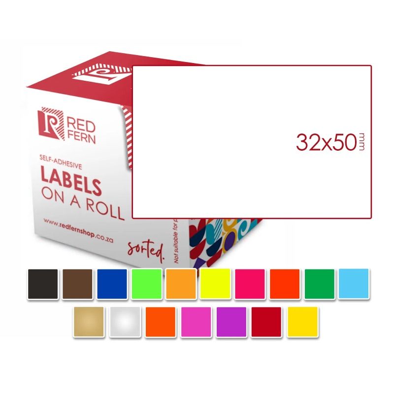 Redfern Colour Code Rolls - 32x50mm (C3250)