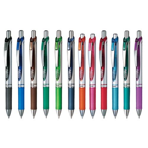 Pentel Energel Retractable Pen - 0,7mm Metal Tip Retractable Gel Roller Pen - BL77