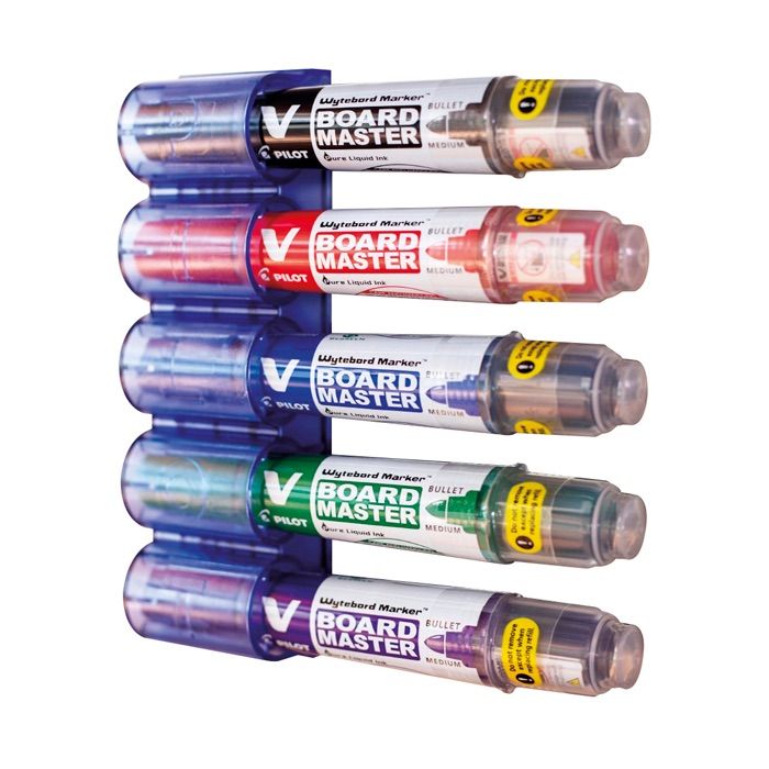 Pilot Whiteboard Marker (Set of 5 with Magnetic Holder)