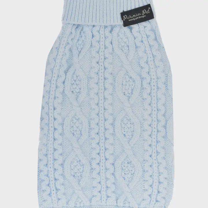 Cable Knit Dog Sweater