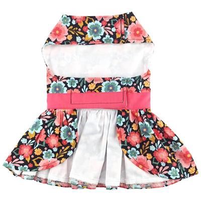 Blooming Blue and Peach Floral Dress