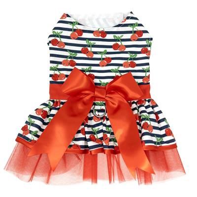 Cherry Stripe Harness Dress, Size: XSmall