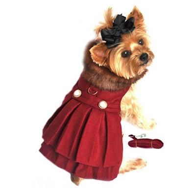 Wool Fur Trimmed Harness Coat