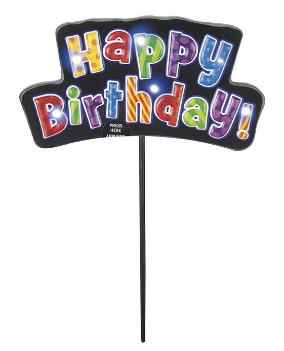 &quot;Happy Birthday&quot; Flashing Decoration Candle