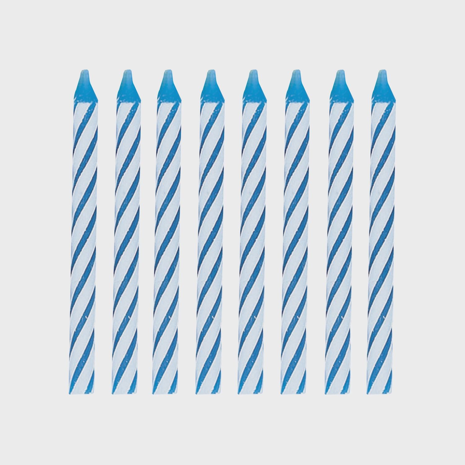 24 Blue Spiral Birthday Candles