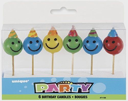 6 Face Pick Birthday Candles