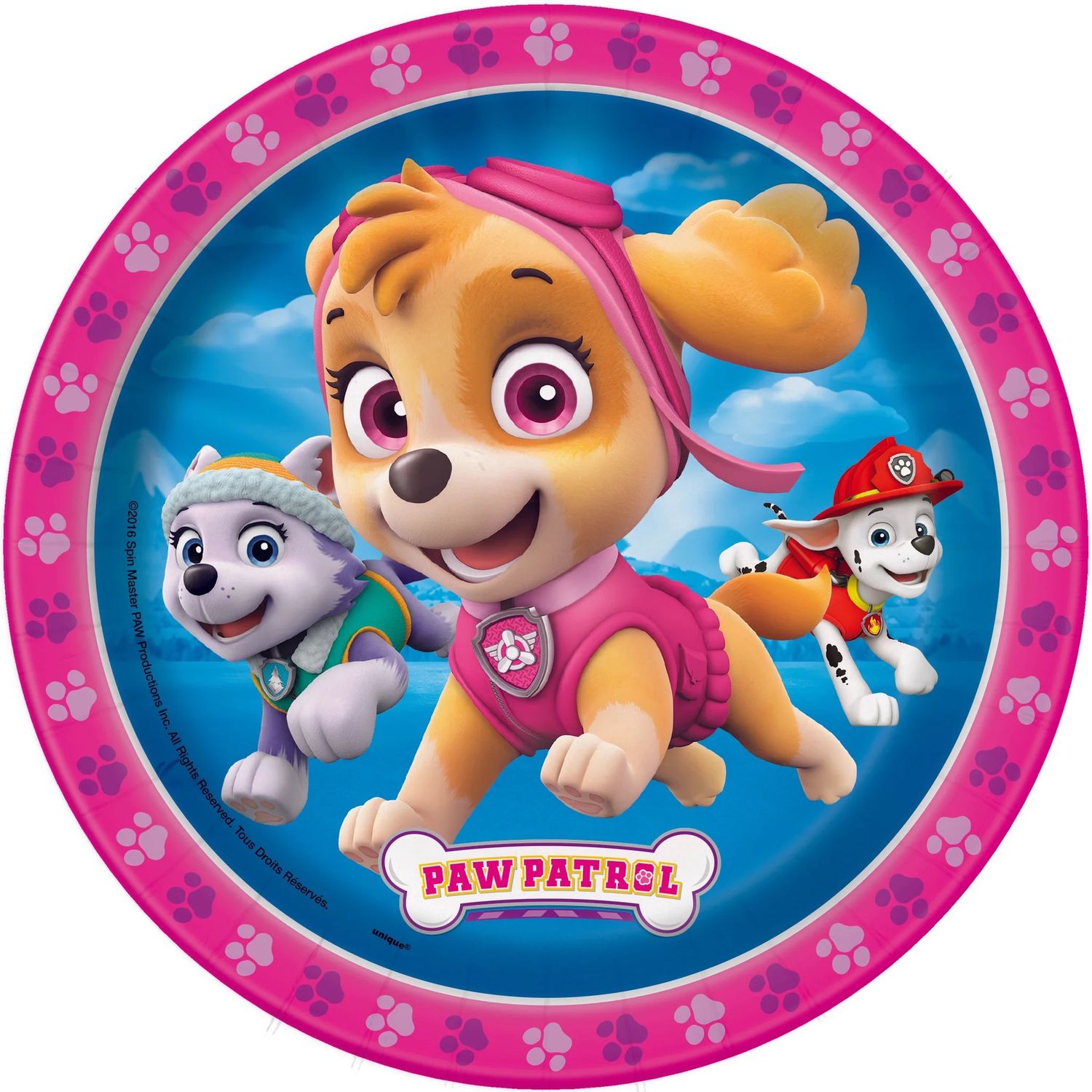 PAW PATROL GIRL 8  7&quot; Plates