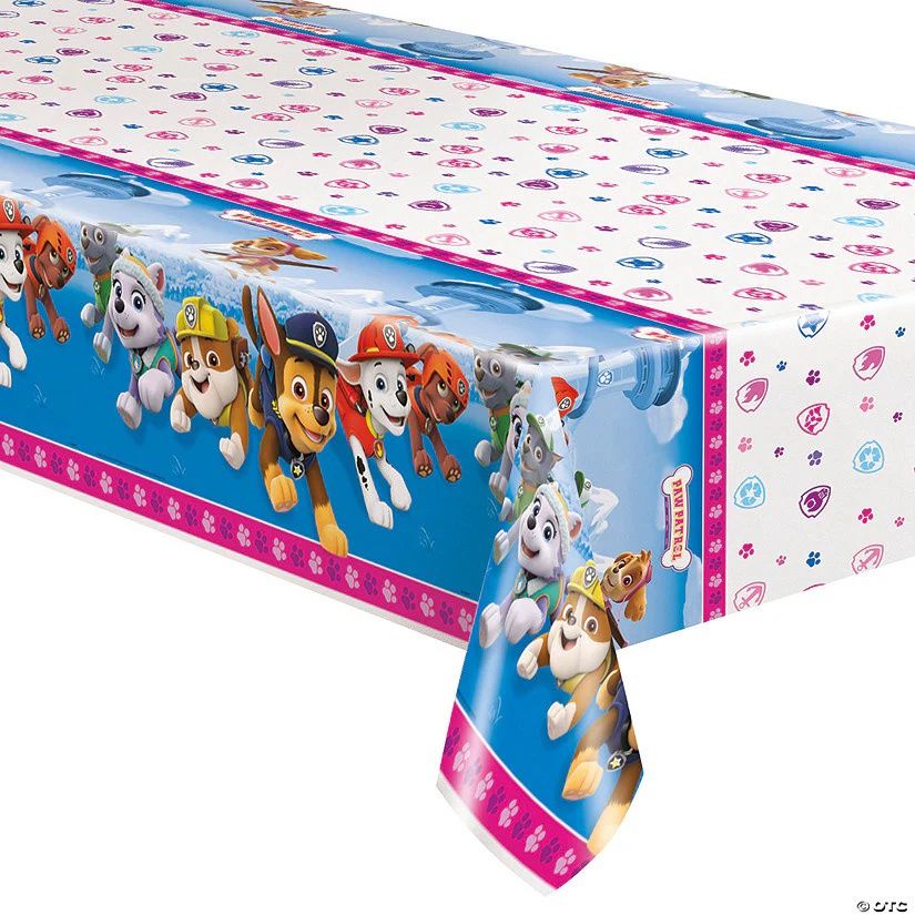 PAW PATROL GIRL1  Plastic Tablecover 54&quot; x 84&quot;
