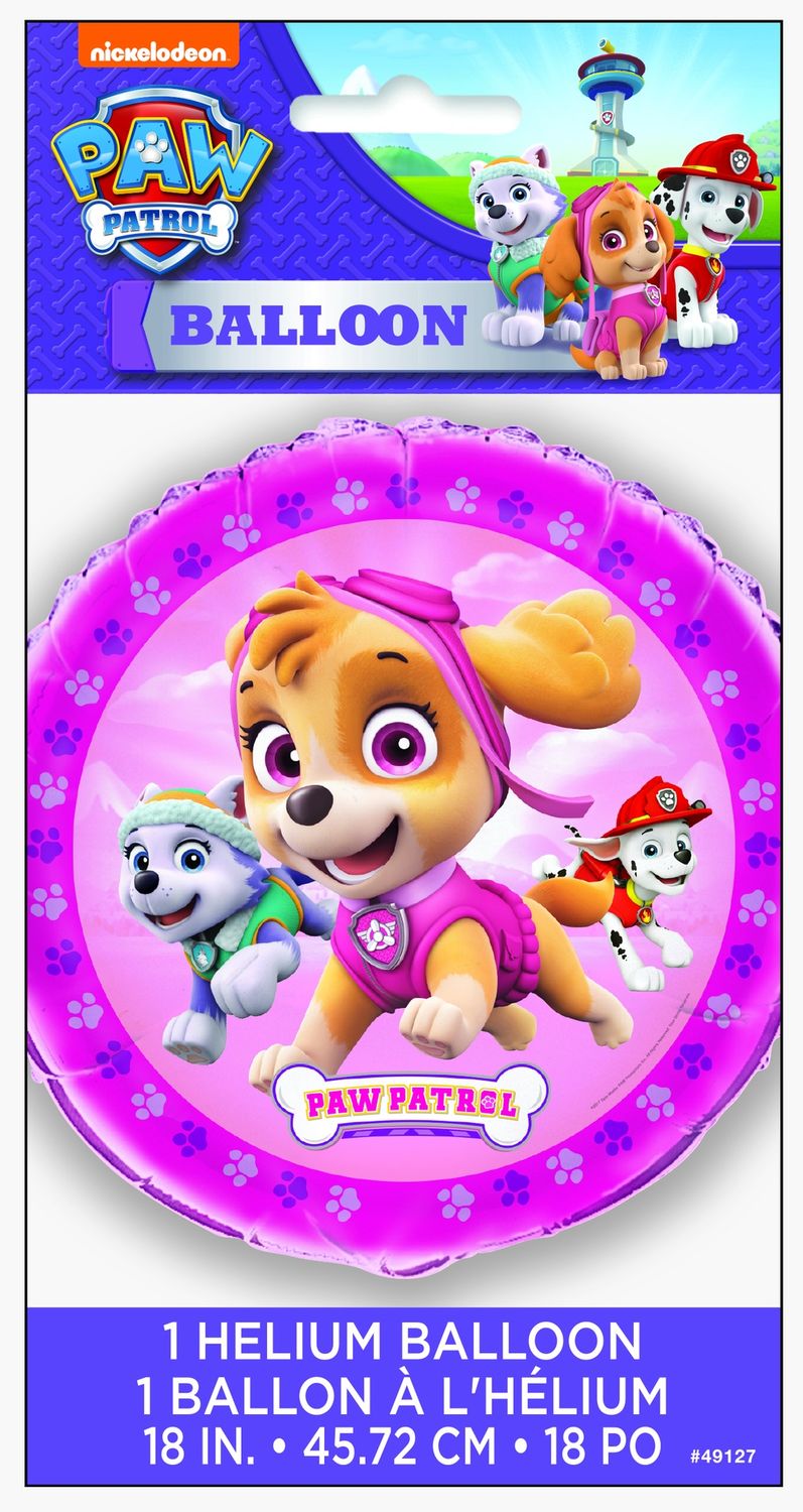 PAW PATROL GIRL 1  18&quot; Foil Balloon Packaged