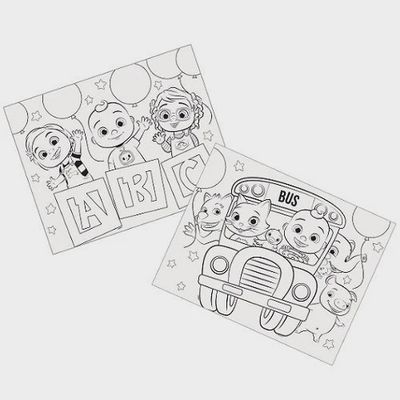 COCOMELON 8 Coloring Placemats