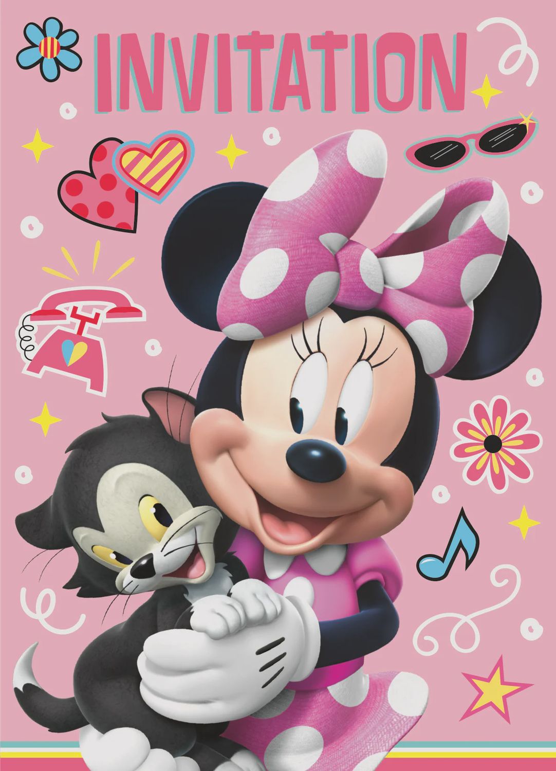 MINNIE MOUSE 8 Invitations