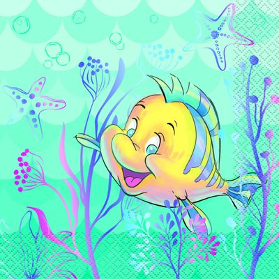 THE LITTLE MERMAID 16  Luncheon Napkins
