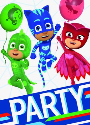 PJ MASKS 8  Invitations