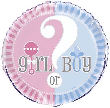 18&quot; Foil Balloon Packaged - Gender Reveal