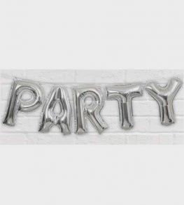 14&quot; Silver &quot;Party&quot; Foil Letter Balloons