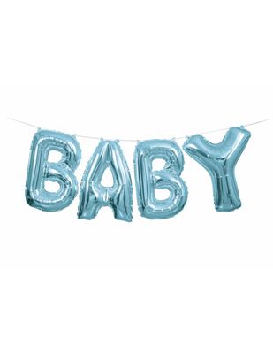 14&quot; &quot;BABY&quot; Foil Letter Balloons BLUE (Air Only)