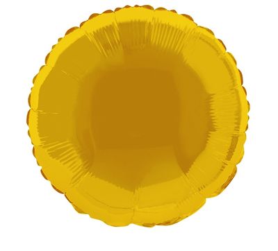 18&quot; Gold Round Shaped Balloon (Helium)