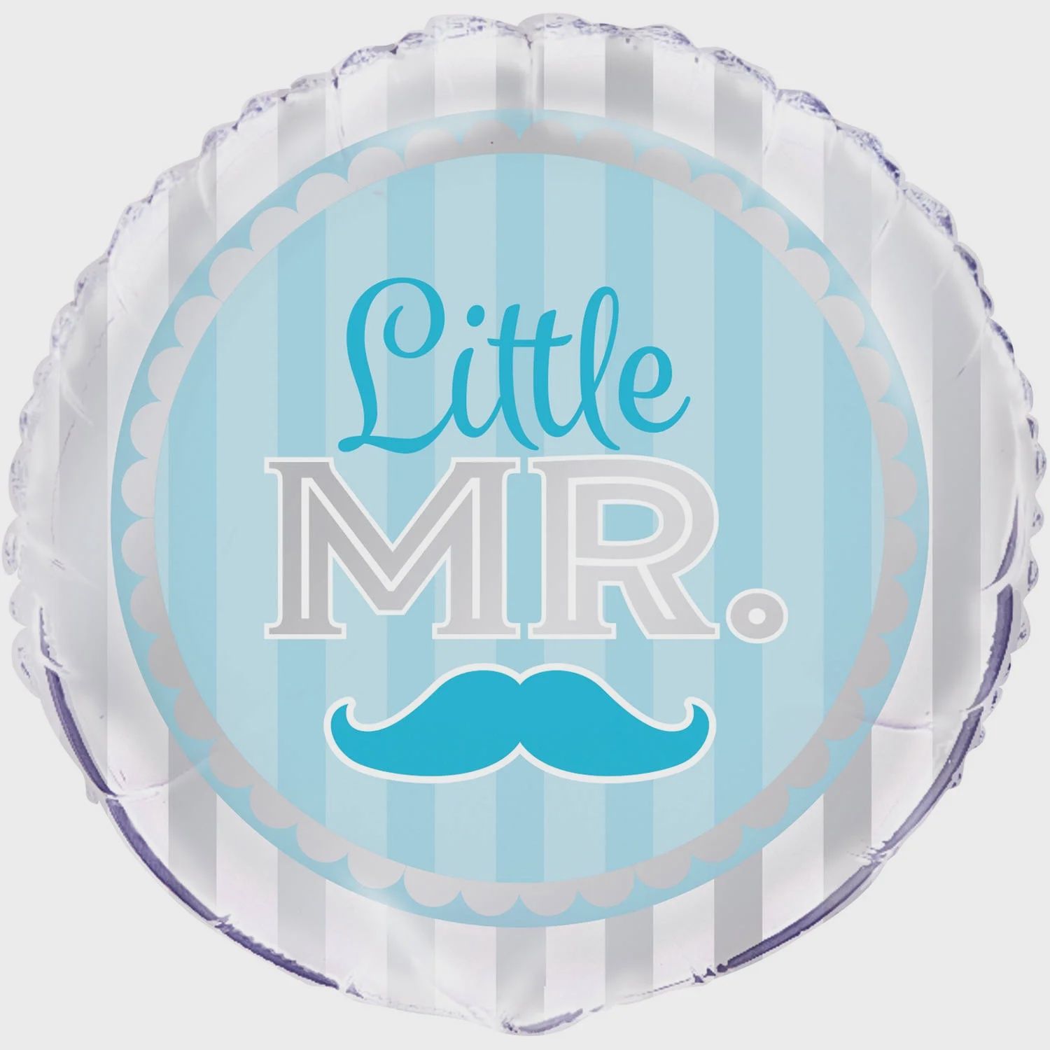 18&quot; Foil Balloon Packaged - Blue Mustache Little Boy
