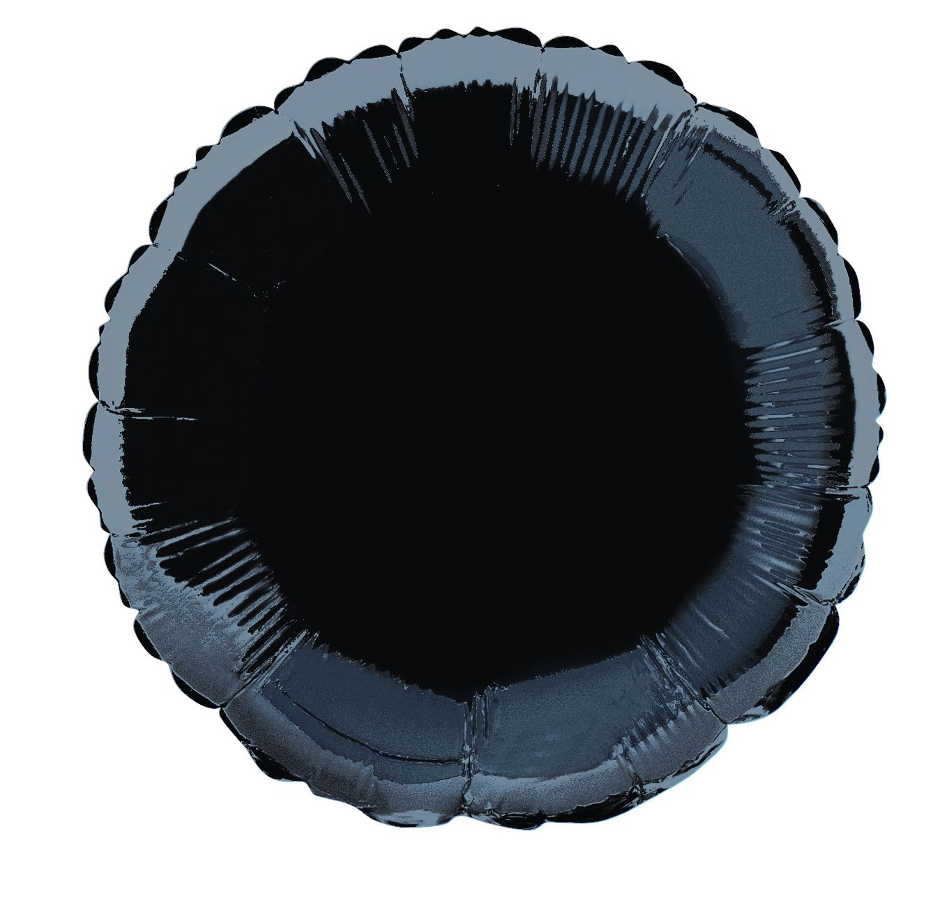 18&quot; Black Round Shaped Balloon (Helium)
